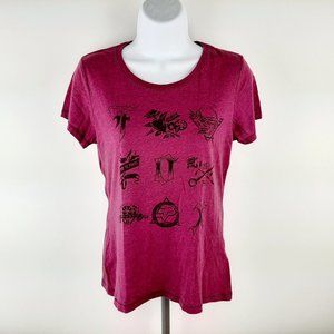 Fox Women's Juniors T-shirt Size Small Purple OB6